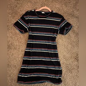 Garage blue Striped tee Dress